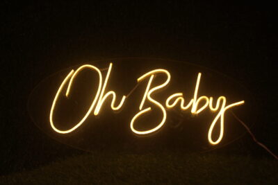 OH BABY NEON SIGN BOARD