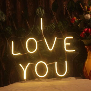 i love you neon sign