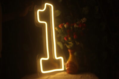 1 Number Neon Sign