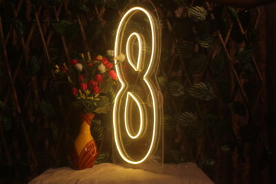 8 Number Neon Sign