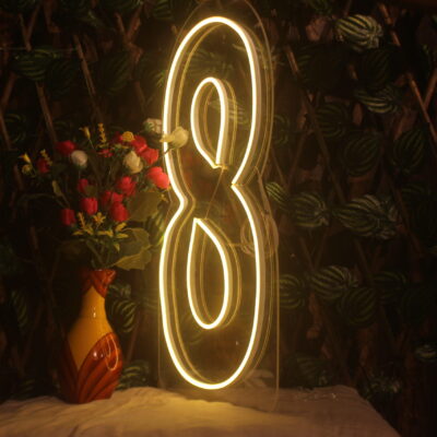 8 Number Neon Sign