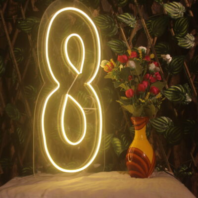 8 Number Neon Sign