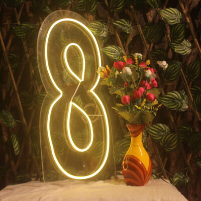 8 Number Neon Sign